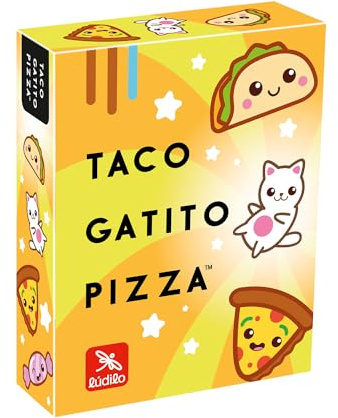 Ludilo - Taco Gatito Pizza | Juegos De Mesa Niños 4 Años O Más | Juegos Educativos Niños 4 Años O Más De 2 A 6 Jugadores | Juego De Cartas para Niño