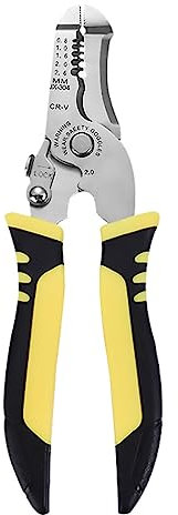 ULTECHNOVO Elektrische Abisolieren Werkzeug Heavy Duty Multi- Stripper Multi- Werkzeug Abisolierzange Und Cutter Zangen Isolierte für Draht Abisolieren Crimpen (Silber 1Pc)