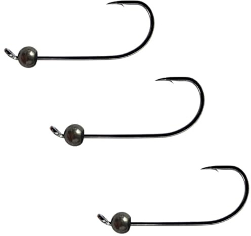Trout Master Tungsten Micro Jigs – Fertige Jighaken zum Trout Area Forellenangeln am Forellensee mit Gummiködern aus Wolfram und Gamakatsu Haken (Natural, 0.5 / #6)