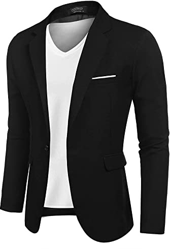 COOFANDY Men's Casual Sports Coats Lightweight Suit Blazer Jackets One Button Jacket Business