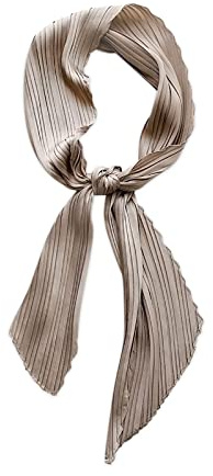 LumiSyne Foulard Carré Plissé Pour Femme Couleur Unie Soyeux Satin Foulards Légers Petits Écharpe Bandanas Bandeau Au Poignet Cadeaux Accessoires Cheveux Écharpe