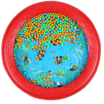 Ocean Drum Wave Perle Tambour doux Son de mer Musique Cadeau Musical Outil (Rouge)
