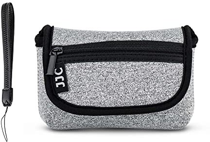JJC Neopren Kompakt Kameratasche mit Handschlaufe für Ricoh GR IV IIIx III II für Sony Z-V1 RX100 III IV V VA VI VII für Canon G7X Mark III II SX720 für Olympus TG-7 TG-6 TG-5 TG-4 Fuji XF10 (Grau)