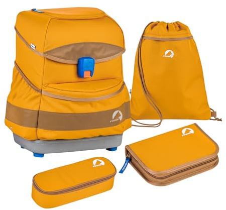 Finkid Buddy Classic Rot - Voll ausgestattetes Kinder Schulranzen-Set, 20l, Größe 20l - Farbe Beet Red - Chili