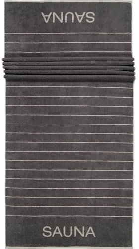 Cawö Saunatücher Balance Doubleface 6237 anthrazit - 73