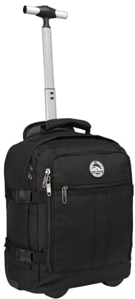 Cabin Max Metz - 40x30x20 Rucksack/Trolley : Ideales Handgepäck und Reiserucksack für Flugzeug, Reisetasche Kompatibel mit Ryanair Wizz Air und Handgepäck 40x30x25 Eurowings