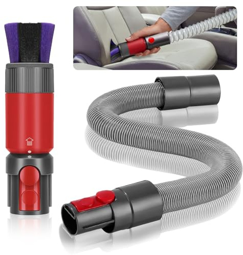 Swetfela 2 Piezas Cepillo Antiarañazos para Dyson Kit, para Dyson V7 V8 V10 V11 V12 V15 Accesorios, Polvo Sin Rastros Aspiradoras Cabezal Cepillo Repuestos con Tubo Aspiradora Universal