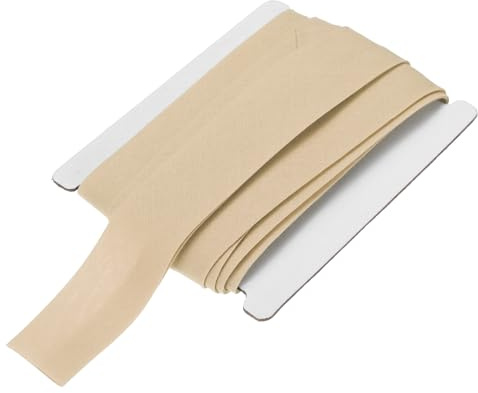 QUARKZMAN 1 Pulgada Cinta De Sesgo Doble Plegada Continua Al Por Mayor Cinta De Sesgo De Algodón Para Coser Costuras Acabados Ribetes Artesanías (Color Caqui 6 Yardas)