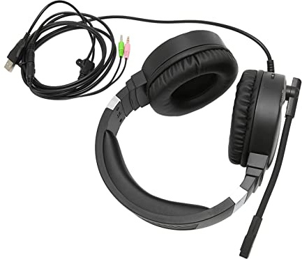 Tomantery Stereo Gaming Headset Noise Cancelling Mic 7.1 Surround Sound Gaming Hörlurar för Komfort Hela Dagen