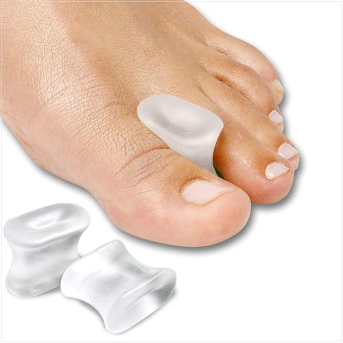 NatraCure Gel Toe Separators & Bunion Toe Spacers for Toe Alignment – Toe Straighteners for Crooked Toes, Curled Toes and Overlapping Toes Corrector, Hammertoe Corrector, Calluses & Valgus Toe – 12PK