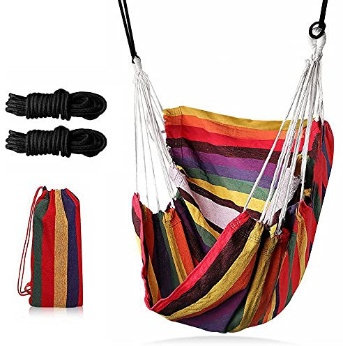 Gohytal Hängesessel Indoor Outdoor - Hängematte für Kinder und Erwachsene - Hängestuhl Garten bis 150 kg - Waschbarer Hängekorb für Terrasse, Wohn- und Schlafzimmer