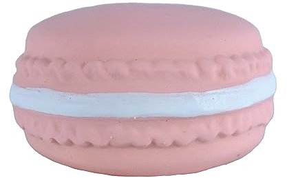 macaron Jouet pour petit chien Jouet de dentition en latex résistant aux morsures Jouet pour animal de compagnie en forme de gâteau en latex2 pièces Convient aux petits chiens (Macarons)