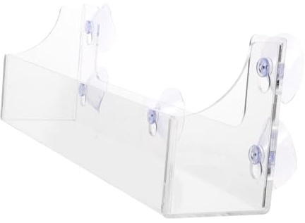 LALADEFIEE Convenience Store Drink Suction Cup Holder Wall-Mounted Acrylic Shelf Easy Install Door Mount Organizer