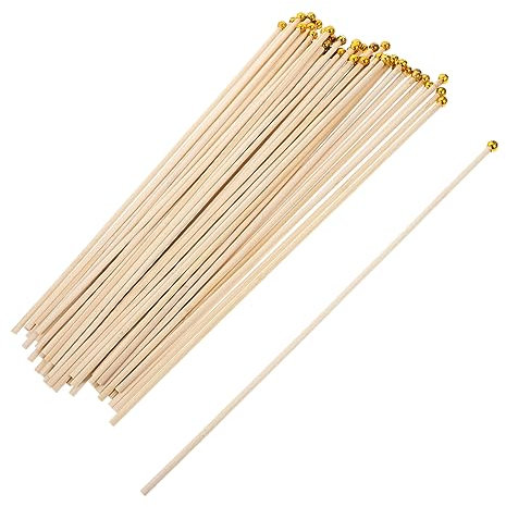 TOYANDONA 50pièces Mât De Drapeau Bambou pour Décoration De Fête Bricolage Et Événements