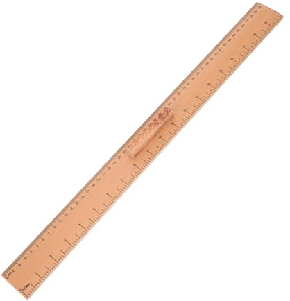 Gadpiparty Righello in Legno per Tessuti Doppia Scala di Misurazione, Portatile e Preciso, per Cucito e Artigianato Onthego Finitura Naturale