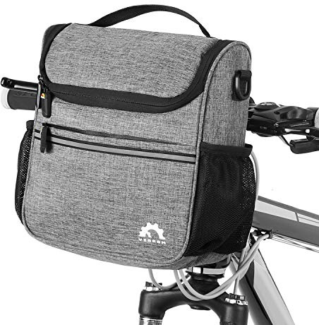 Waterproof Insulated Handlebar Cooler Bag Front Pannier for Mountain Road Bicycle Cycling with Adjustable Straps and Storage Pockets