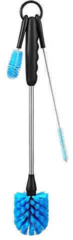 Super Sparrow Juego de cepillos de Limpieza de Botellas Botellas de Agua Deportivas con Cepillo de Paja, cepillos para Limpiar la Boquilla de la Tetera/la Tapa