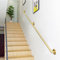 Pasamanos dorado para escaleras - Kit completo Pasamanos de hierro forjado para montar en la pared Barandillas para interiores y exteriores Escalones Baño Pasillo Barra de soporte 1m 2m 3m 4m 5m 6m