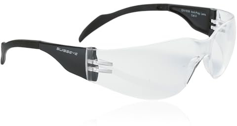 SWISSEYE Outbreak S Sportbrille für schmale Gesichter (100% UVA-, UVB- und UVC-Schutz, minimales Gewicht, splitterfreies Fassungsmaterial PC, Polycarbonatscheibe, inkl. Mikrofaserbeutel), Schwarz