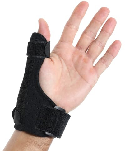 Handledsbandage handledsstöd tumbandage vänster och höger, handledsbandage tumme bandage med justerbar aluminiumplatta, tumskena, tumme handledsskena för ledskador