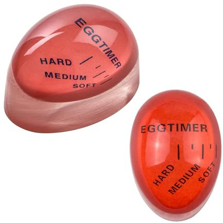 Timer Uova,2 pezzi timer per uova con cui cucinare timer per uova timer per uova riutilizzabile per in acqua con cambio di colore timer per uova per visualizzare duro/medio/morbido