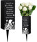 WEBEEDY Jarrones de cementerio para perros con pinchos, jarrones conmemorativos de metal, decoración de cementerio de mascotas, huesos de perro, patrón de mariposa, soporte de flores para cementerio