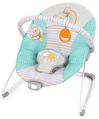Disney Baby Winnie Puuh Hunny Hues Babywipper von Bright Starts mit beruhigenden Vibrationen, Unisex, ab Neugeboren