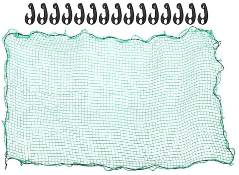 SOESFOUFU Rete da Carico per Camioncino in Nylon 2X3 M con 15 Ganci e Corda Elastica Copertura Estensibile per Cassone Rete di Fissaggio per Rimorchi e Trasporto Sicuro dei Carichi