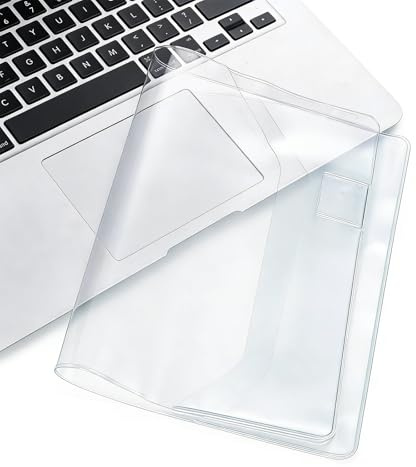 VelvetGlow Couverture A5, couverture de livre en plastique PVC gélifié, couverture transparente, couverture transparente Midori, Stalogy A5 6,3 x 8,5 pouces