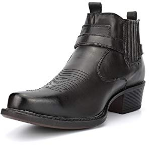US Brass Mens Cowboy Boots Mens Boots Mens Ankle Boots Mens Black Boots Mens Heel Boots Boots With Heels Black Shoes