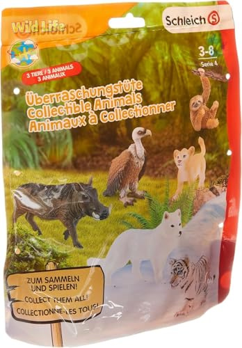 Schleich Wild Life, 3-Piece Surprise Toy for Kids with Assorted Wild Animals
