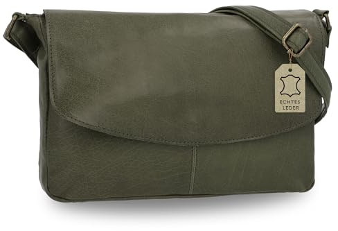 Gusti Maisie Sac à bandoulière en cuir Petit sac à bandoulière Sac à main en cuir Vintage vert Cuir