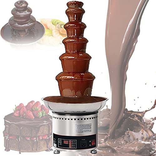 XCSCUK Machine à Fontaine à Chocolat, Machine à Fondre Le Chocolat Multifonction, Machine à Cascade électrique, adaptée à la pâtisserie, à l'hôtel (6Tier)