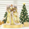 TOWEBOORY Topper Sapin Noël, Cimier Ange de Noel pour Sapin Lumineuse Décoration de Sapin de Noël en Forme d'ange 32cm pour Décorations de Sapin de Noël et Décoration de Maison Festive (Or A)