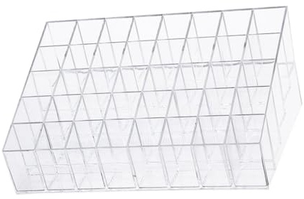 Ipetboom Étagère Vernis Ongles Compartiments Transparente Organisateur Maquillage pour Rangement Vernis Lèvres Support Pratique pour Cosmétiques et Petits Objets