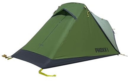 OEX Phoxx 1v2 1 Man Tent with Porch, Lightweight & Easy to Pitch Technical Tent for 1 Person, Compact Pack Size, Ideal for Backpacking, Hiking & Wild Camping, 5000mm HH, Green