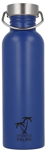 Crossed Palms Trinkflasche aus Edelstahl, 750 ml, Blau, 7,1 x 24,3 cm, BPA frei, auslaufsicher, CP-10030