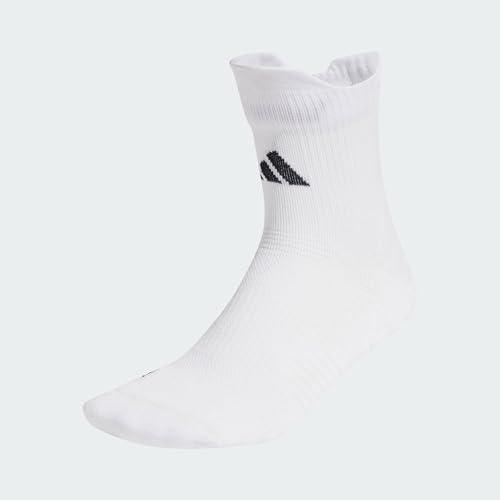 adidas Unisex RUNxCUSHIONED Sock 1PP, White/White/Black, 4.5-5.5