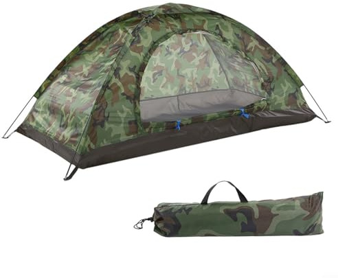 ZYWUOY Tente de camping ultra légère pour 1 à 2 personnes, camouflage et résistant à l'eau (1 personne)