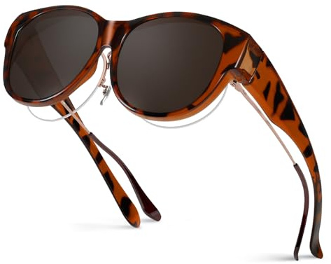 Hifot Lunettes de Soleil Polarisées Protection UV400 Cadre Rond TR90 pour Cyclisme, Pêche, Conduite, Voyage et Sport