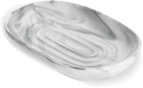 Wanheart Keramik Seifenschale – Antirutsch Seifenablage für Badezimmer und Küche, Hochwertige Seifenhalter mit Wasserabfluss, Grün & Grau, Elegantes Design für Waschbecken und Dusche (Grau)