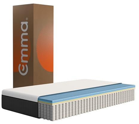 Emma Matelas Original Pro 27 cm – 090x200 - Matelas Hybride à Ressorts Ensachés 7 Zones & Mousse ThermoSync® Thermorégulante – Mémoire de Forme, Soutien Équilibré, Anti-Allergène