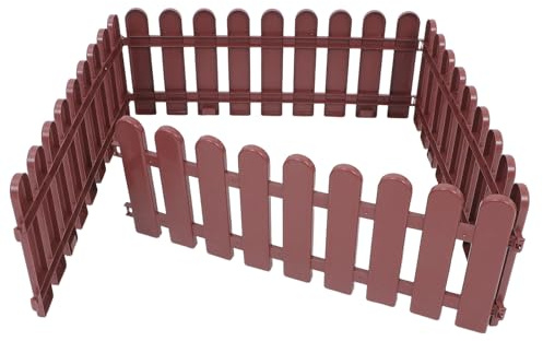 WEKAMOS Recinto para Tortugas al Aire Libre 4 Piezas 50x30 Cm Color Café, Valla Flexible para Reptiles y Animales Pequeños, Parque de Juegos Seguro para Jardín Flujo de Aire