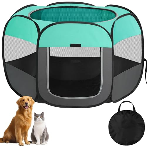 Parc Chaton Pliable, Parc pour Chien Interieur, Cage Chien Chat Exterieur