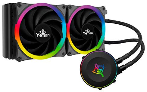 Yeyian Sistema de refrigeracion liquida Gaming Serie 2400, para Ordenador de sobremesa, 240mm, 2 Ventiladores RGB (wc2400)