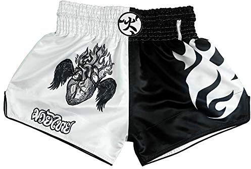 HUOLEI Muay Thai Shorts for Men and Women, High Grade MMA Gym Boxing Kickboxing Shorts Workout Training Grappling Martial Arts Fight Shorts Clothing.