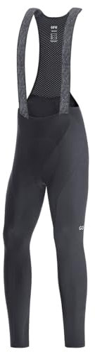 GORE WEAR Herren Thermo Fahrrad-Trägerhose mit Sitzpolster, C3, L, Schwarz