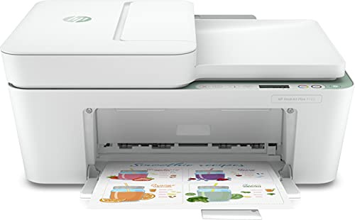 HP DeskJet Plus 4122 Stampante a Getto Termico d'Inchiostro, 4800 x 1200 DPI, 8.5 ppm A4, Wi-Fi, Stampa a Colori, Bianco