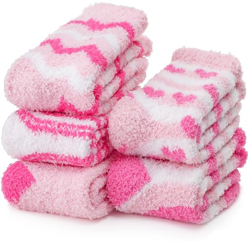 EBMORE Fuzzy Socks for Women, Fluffy Cozy Comfy Soft Cabin Plush Warm Winter Sleep Home Slipper Socks, Christmas Gifts, Valentines Day Gifts for Her, Women Who Have Everything, Stocking Stuffers