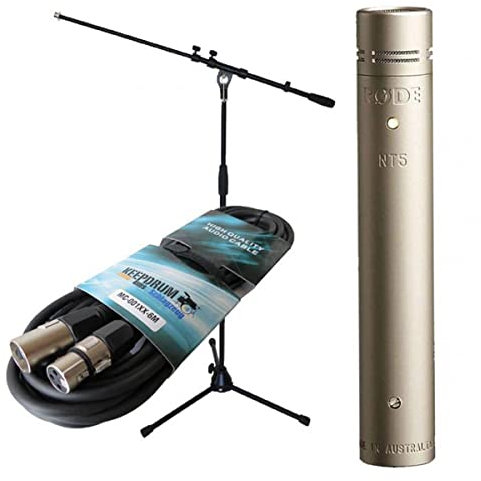 Rode NT5 S Condenser Microphone + Keepdrum Microphone Tripod + Microphone Cable